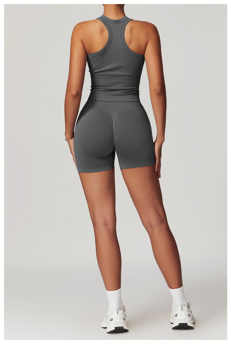 Ultimate Day-wear Butt Lifting Sculpting Seamless Cycling Shorts Black & Grey Essentials