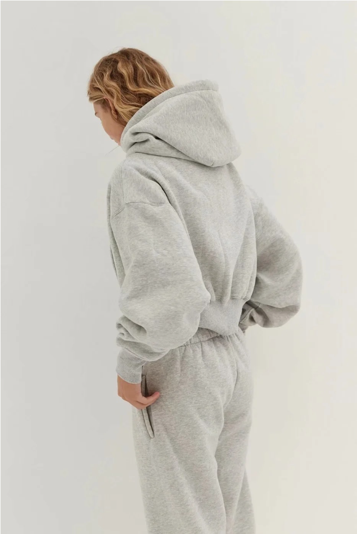 Soft Cotton Sweat Lounge Wear 2 Piece Set Jumper Lounge Pants / Jogger