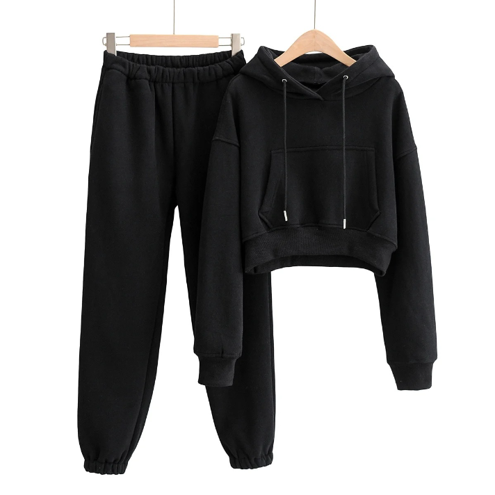 Soft Cotton Sweat Lounge Wear 2 Piece Set Jumper Lounge Pants / Jogger